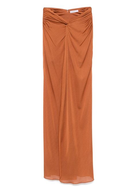 Burnt orange knot-detailed maxi skirt Giuseppe di morabito - women GIUSEPPE DI MORABITO | 04SSSK1410441227